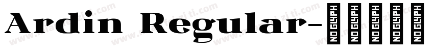Ardin Regular字体转换